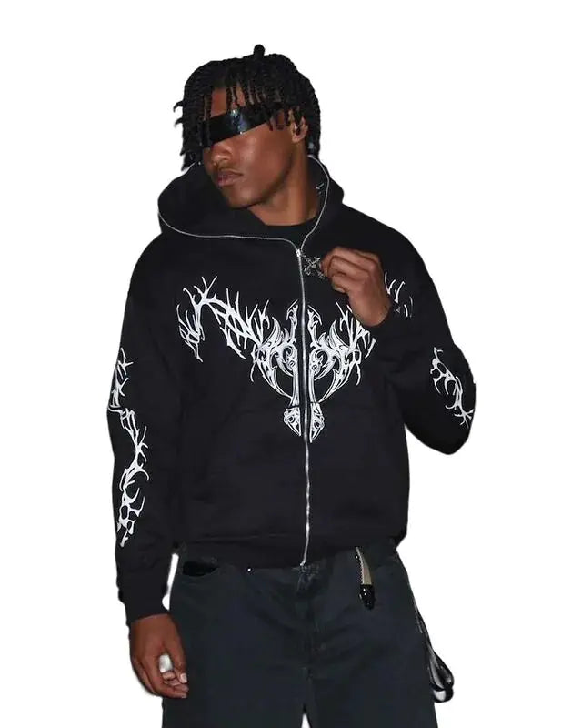 Y2K Grunge Zip-Up