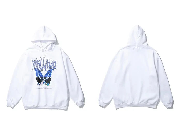 Unisex Butterfly Print Hoodie