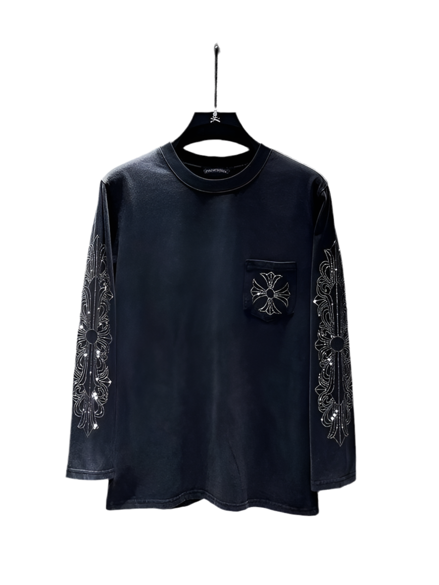 Chrome Hearts Rhinestone Long-Sleeve