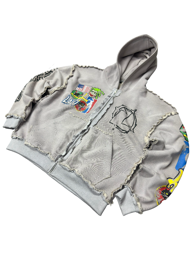 laud acid washed zip up