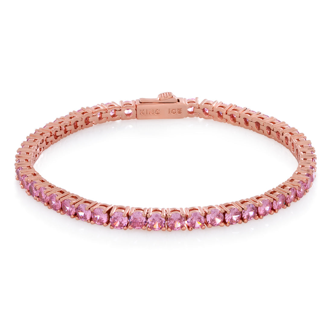 Pink 4mm Tennis Bracelet
