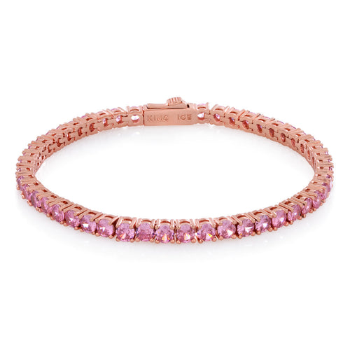 Pink 4mm Tennis Bracelet