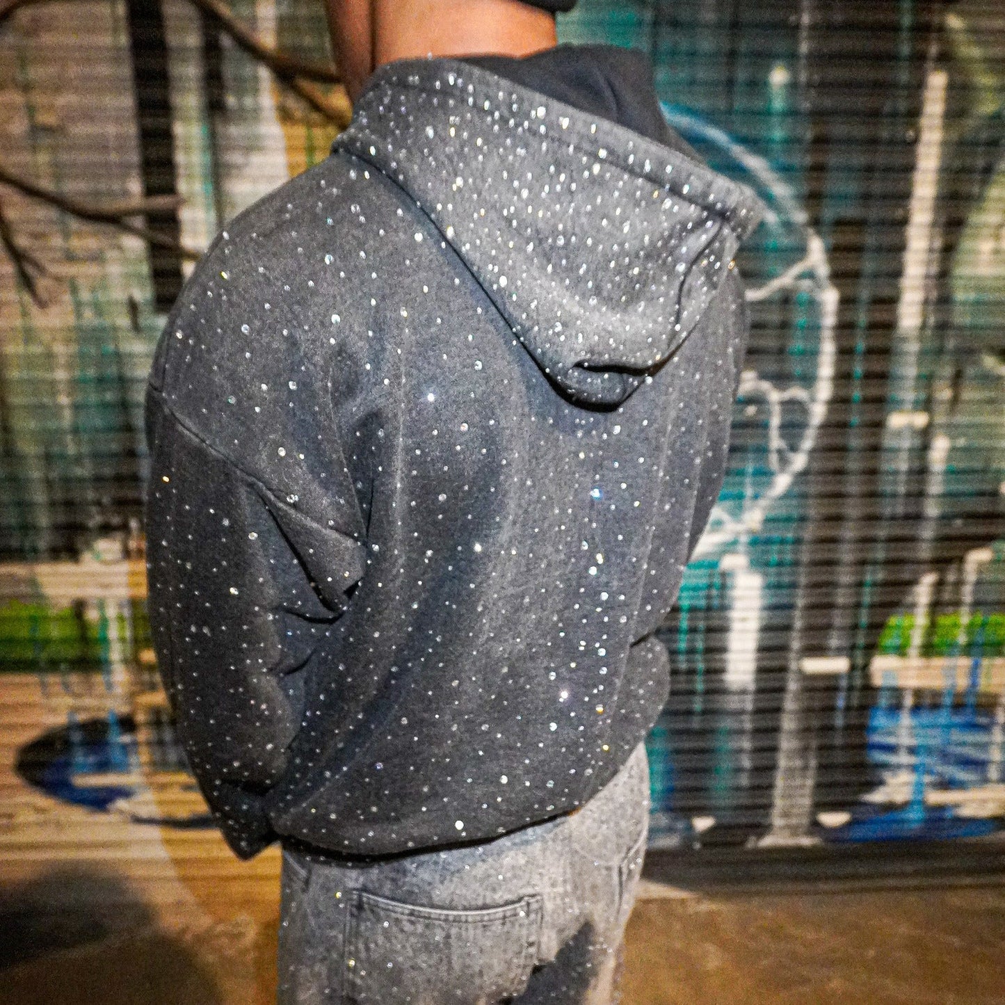 Diamond Zip Up - Gray
