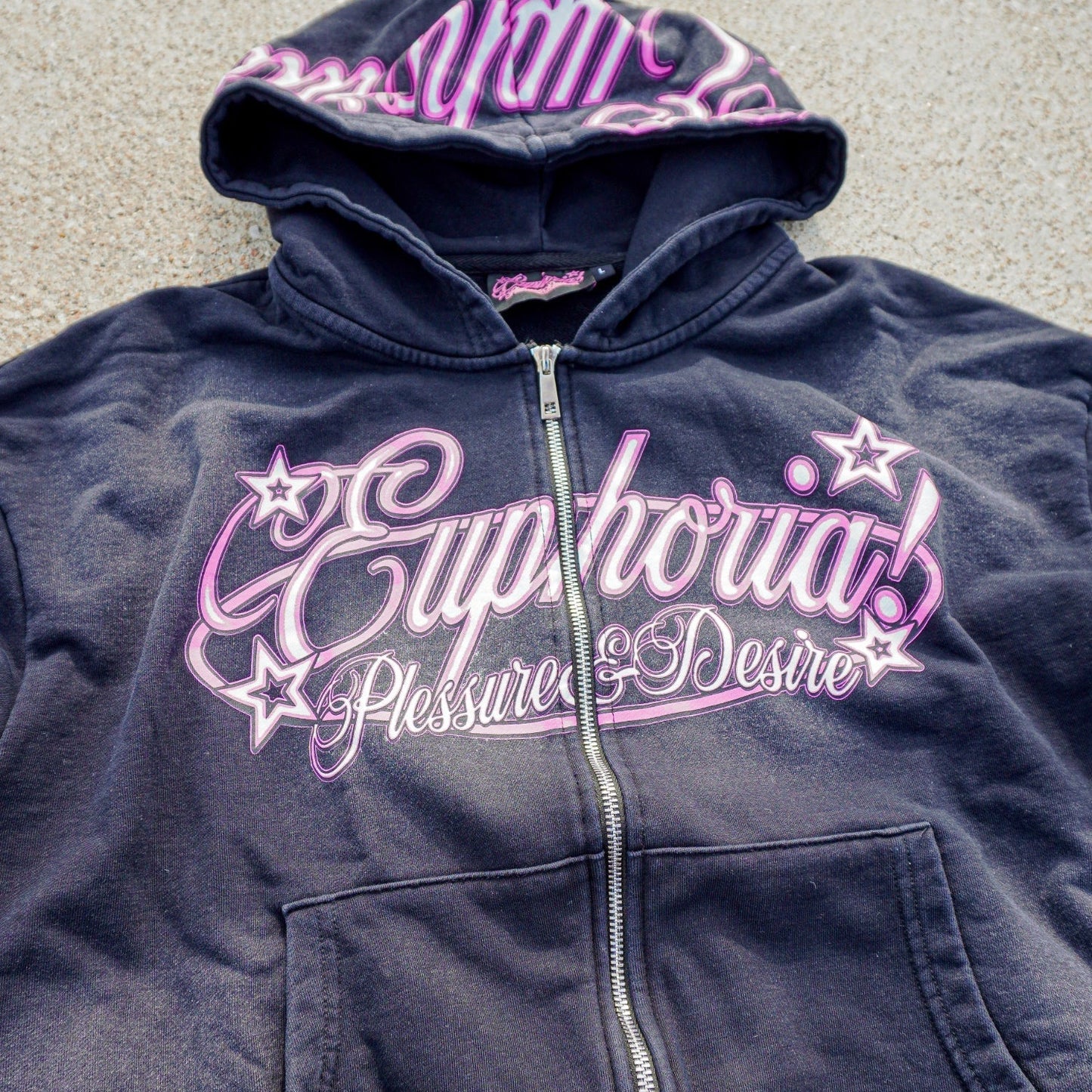 Pleasure & Desire Zip Up - Black
