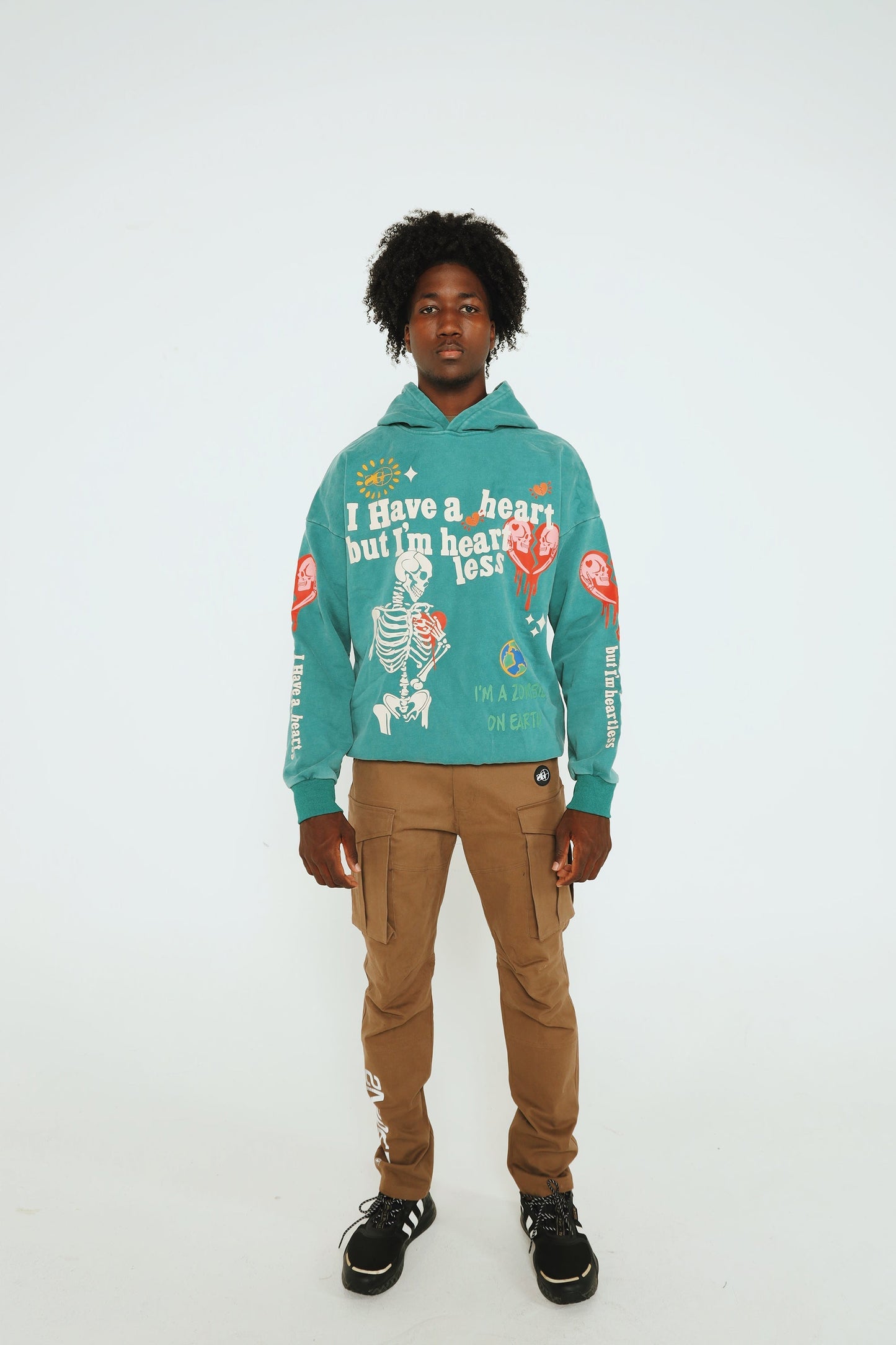Heartless: Hoodie (Acid Wash - Green)