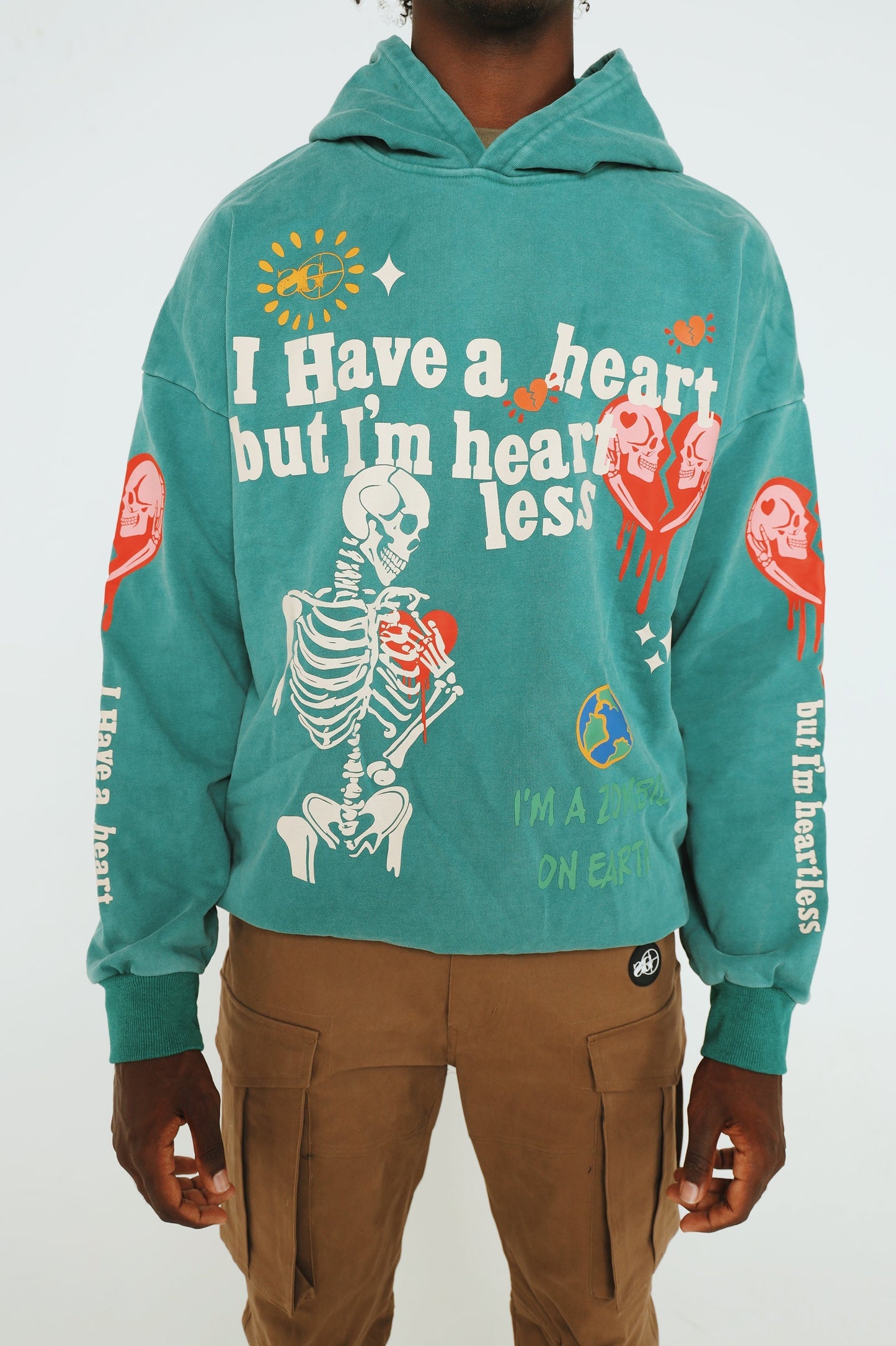 Heartless: Hoodie (Acid Wash - Green)