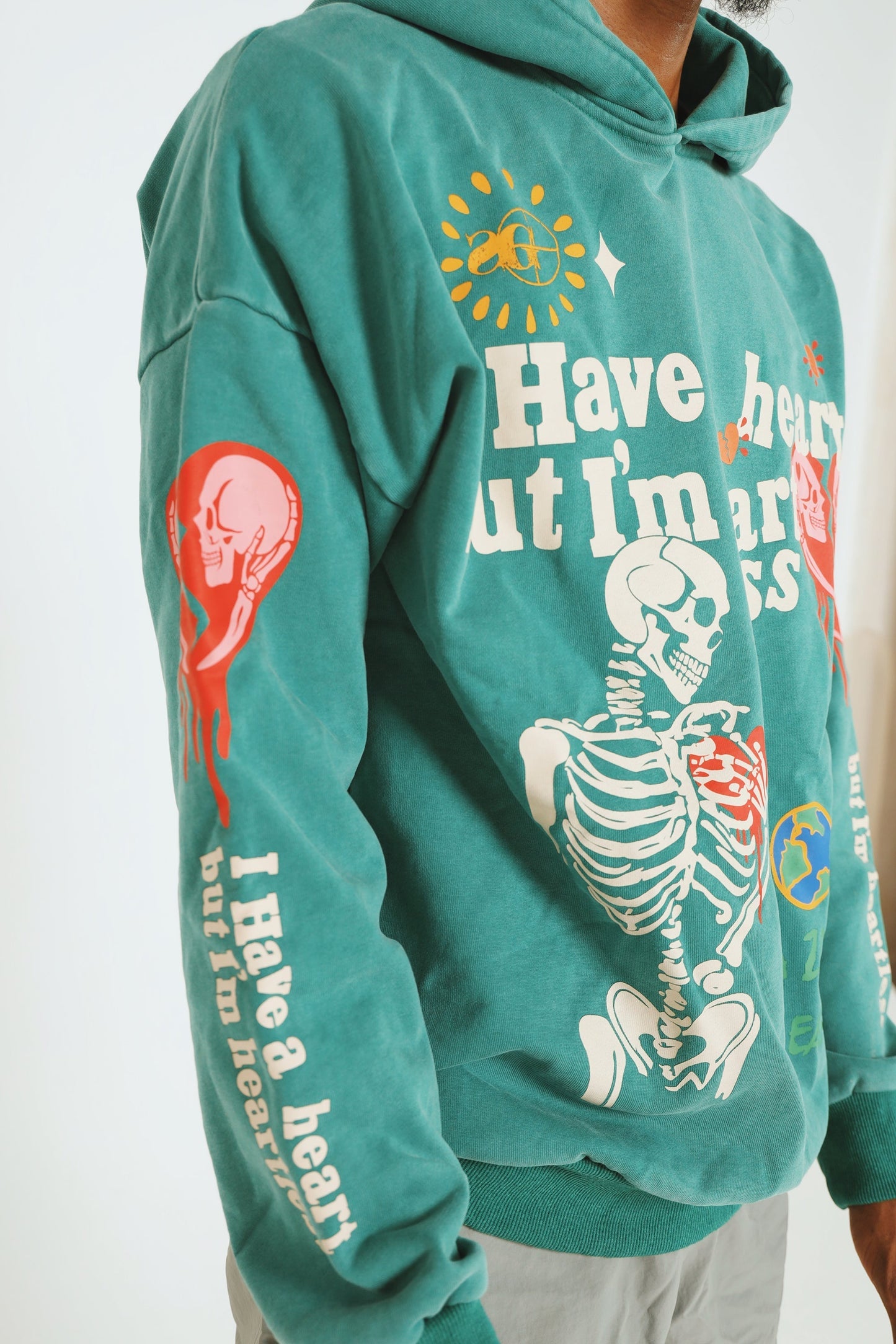 Heartless: Hoodie (Acid Wash - Green)
