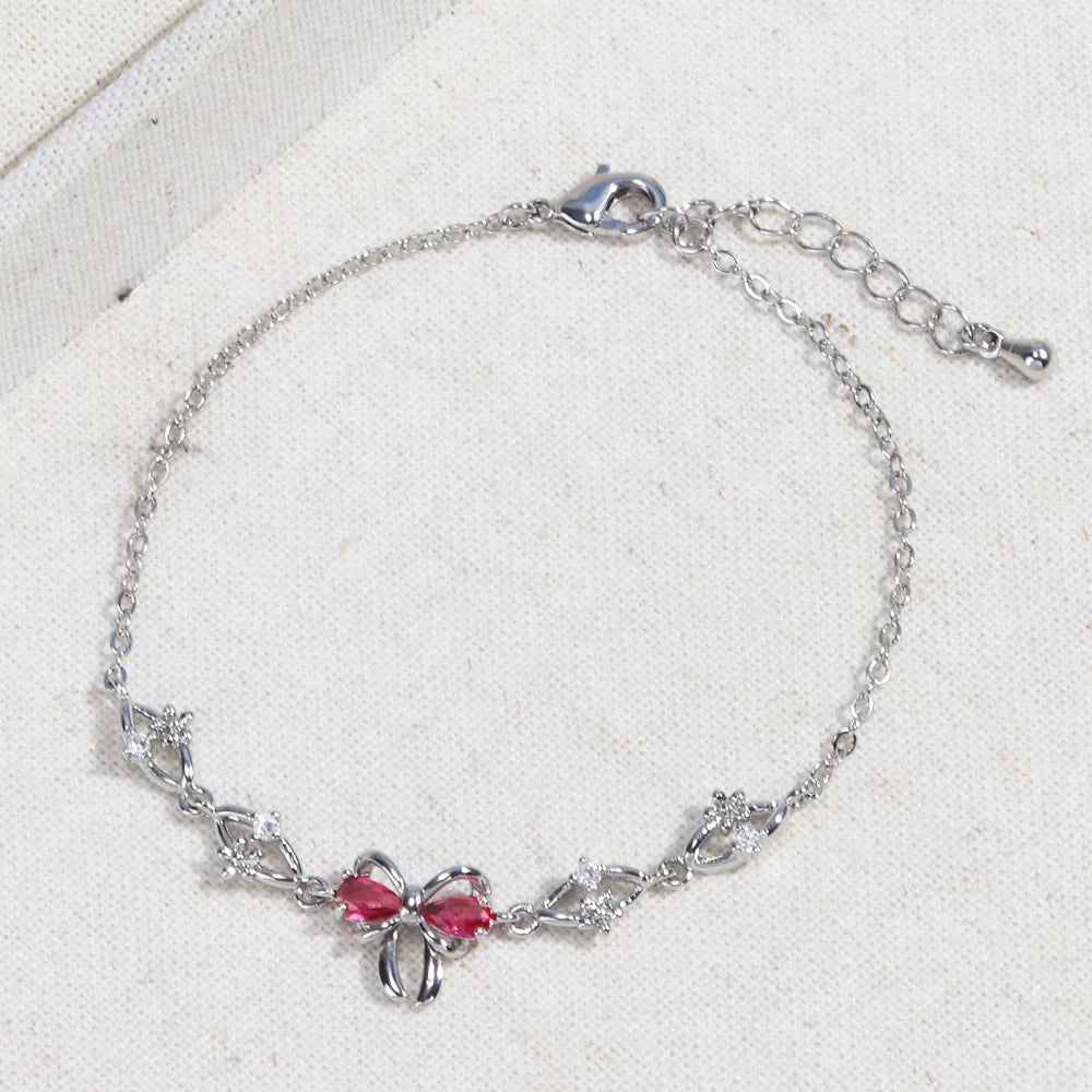 Y2K Rhinestone Chain Bracelet