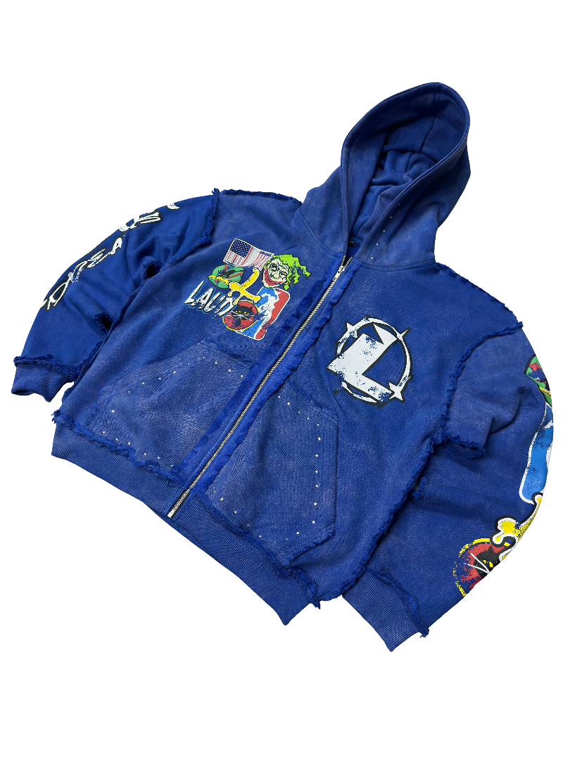 laud acid washed zip up