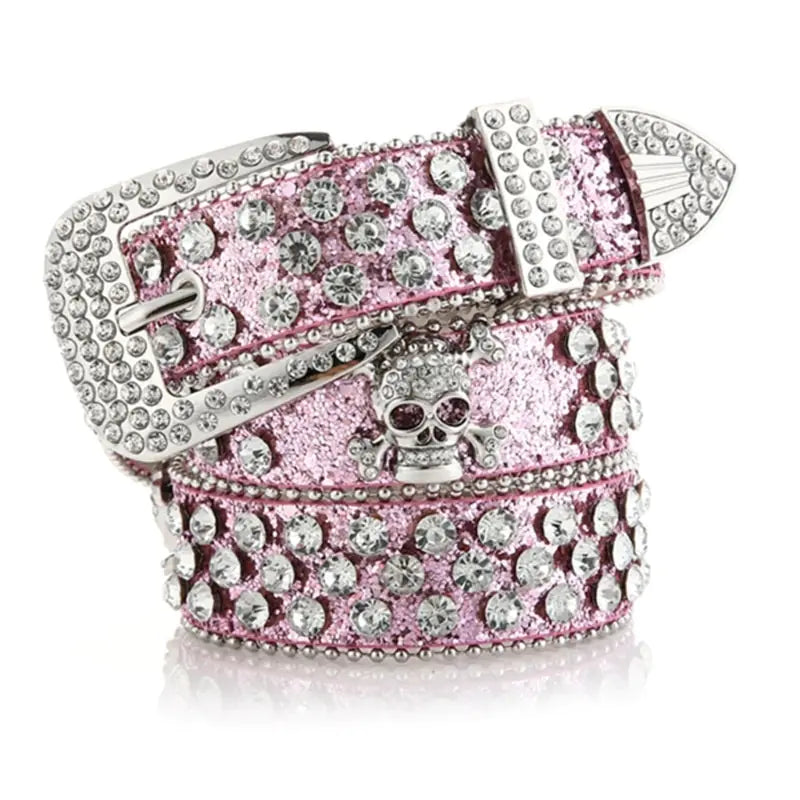 Skull Rhinestone BB-Belt