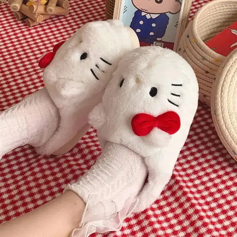 Hello Kitty Fluffy Slippers