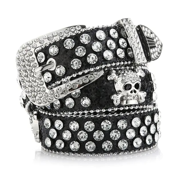 Skull Rhinestone BB-Belt