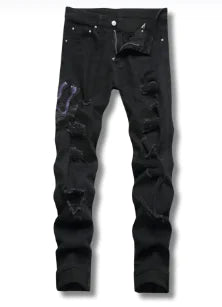 Solus LLC Black Python Jeans