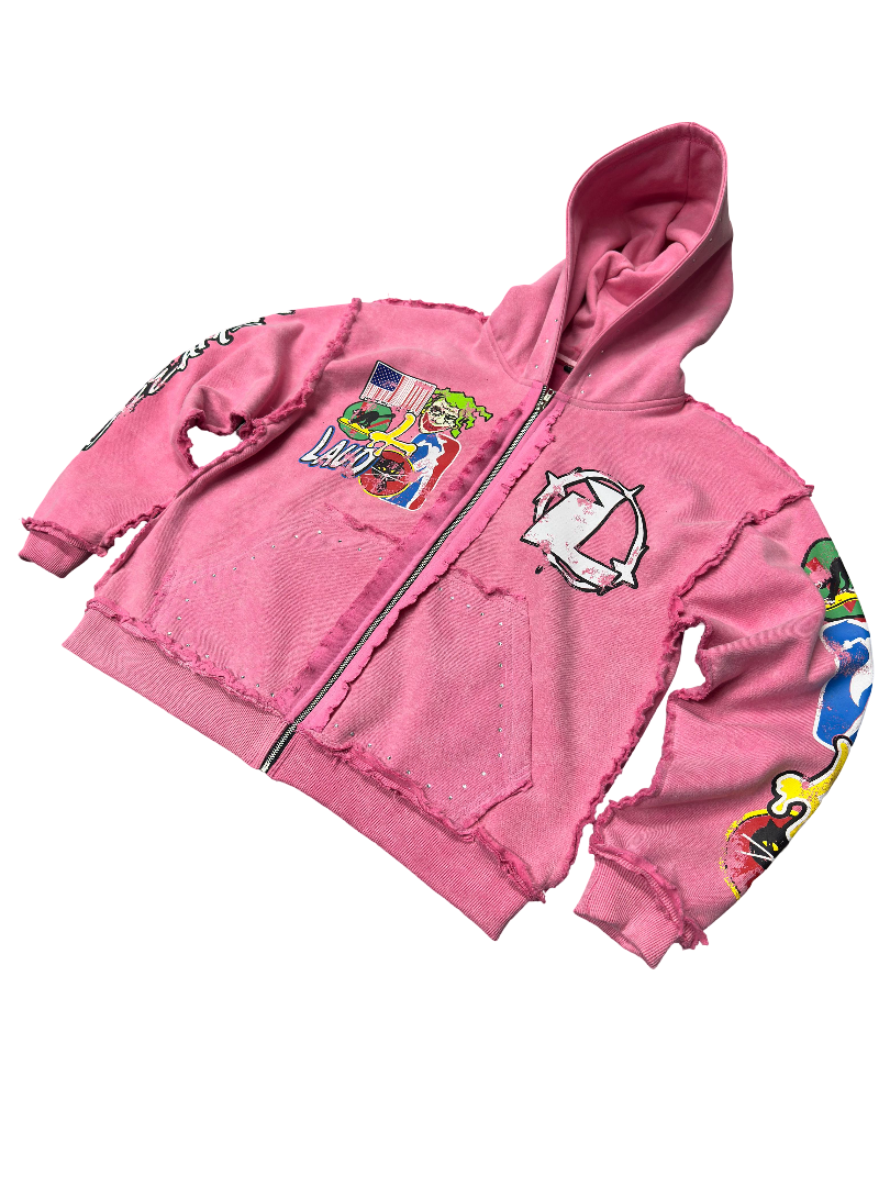 laud acid washed zip up