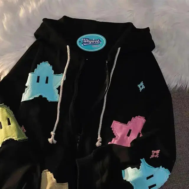 Y2K Grunge Zip-Up