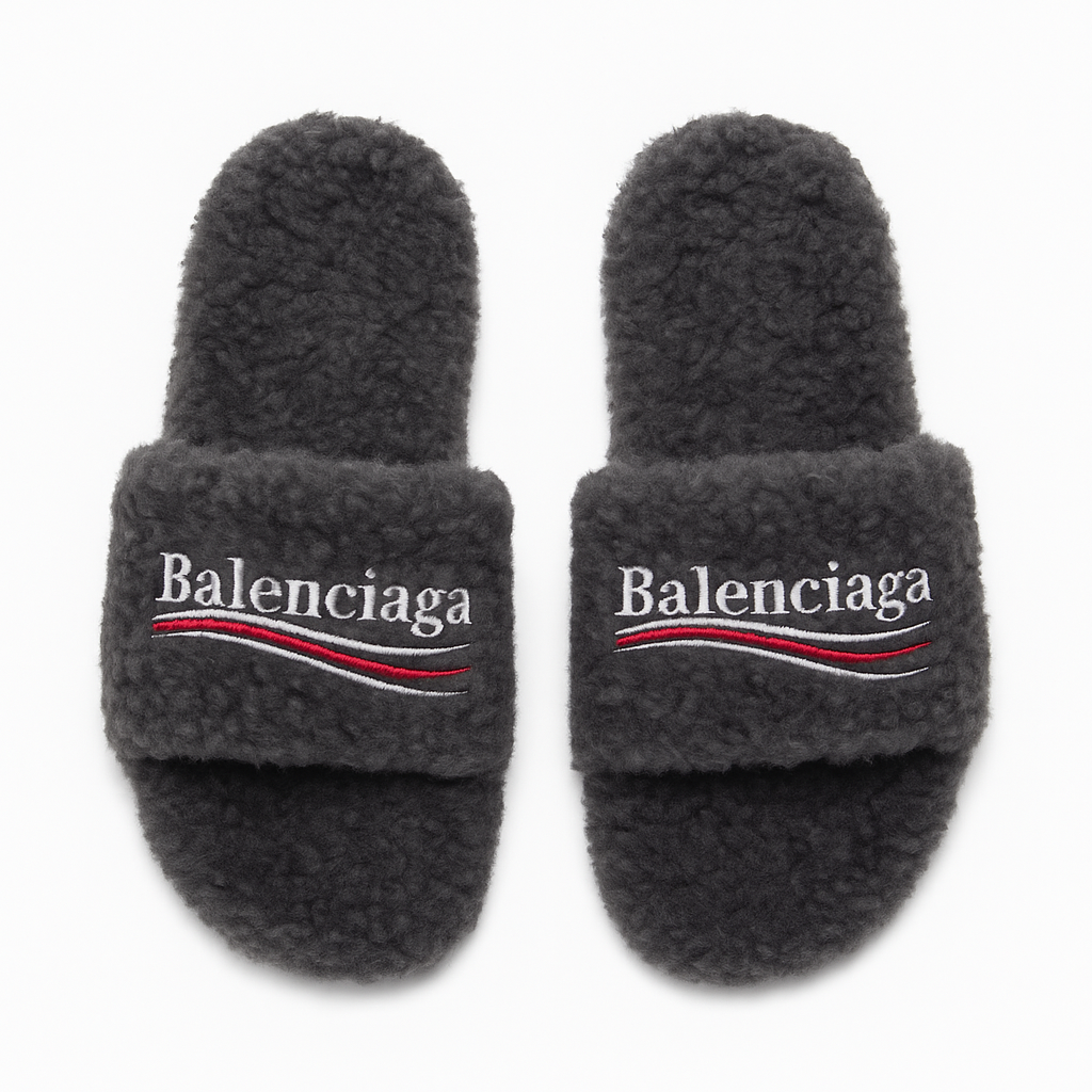 Balenciaga Fuzzy Slides