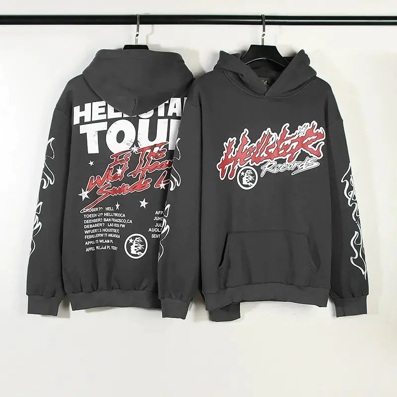 Hellstar Streetwear Grey Hoodie