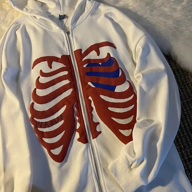 Y2K Rhinestone Zip-Up