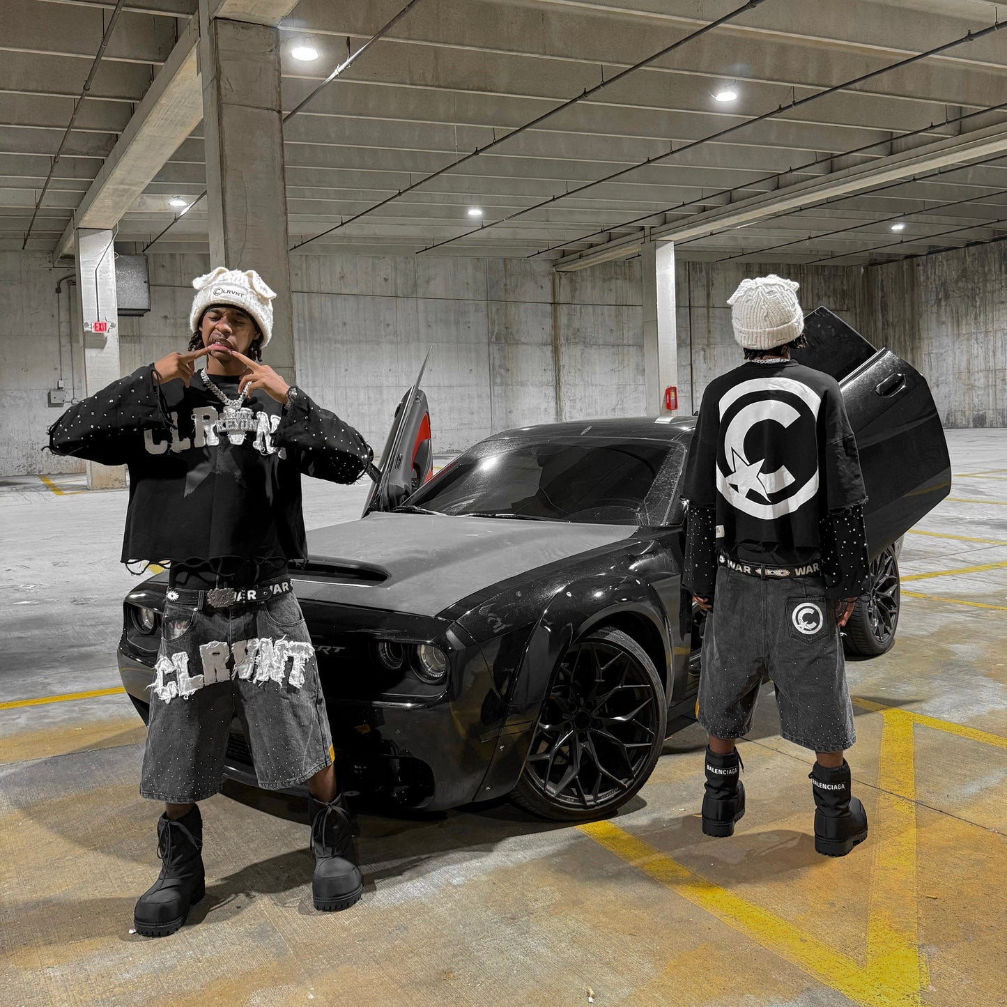 Black CLRVNT Long-Sleeve Shirt