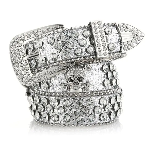 Skull Rhinestone BB-Belt
