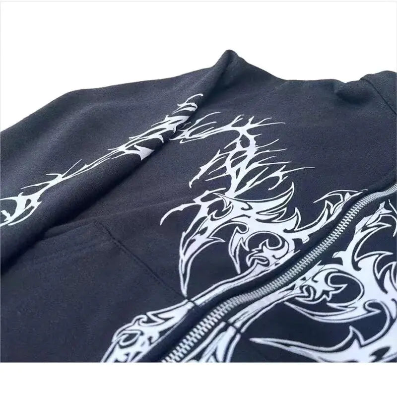 Y2K Grunge Zip-Up