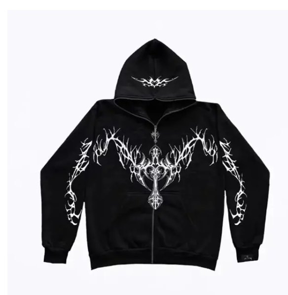 Y2K Grunge Zip-Up