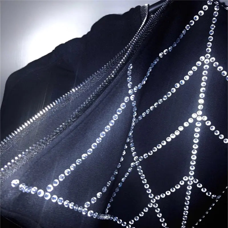 Y2K Rhinestone Zip-Up