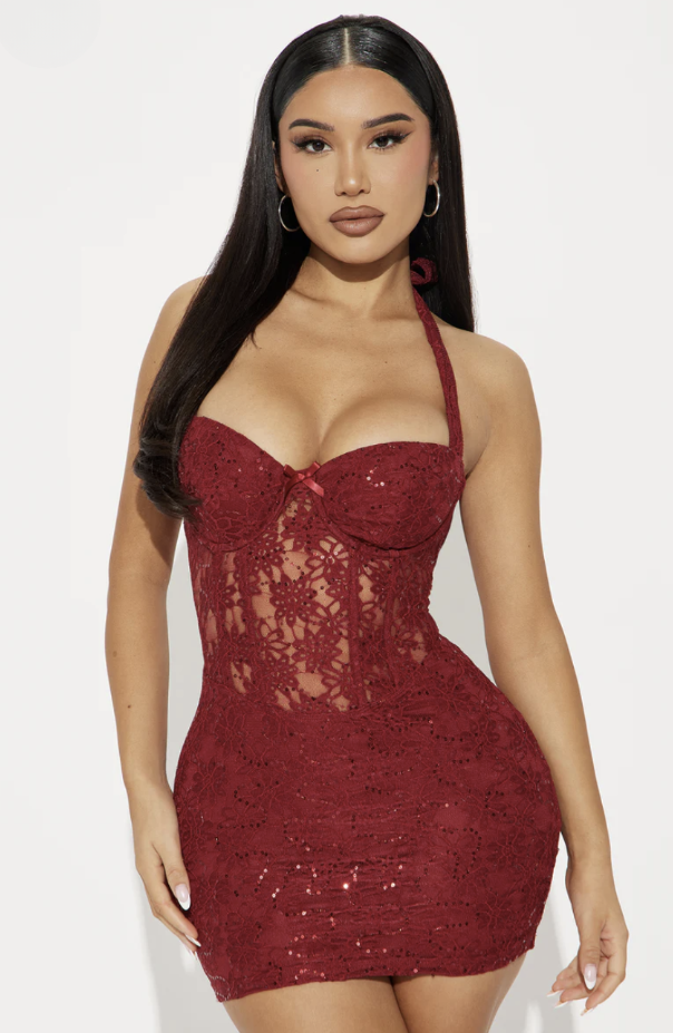 Wishes Lace Micro Mini Dress