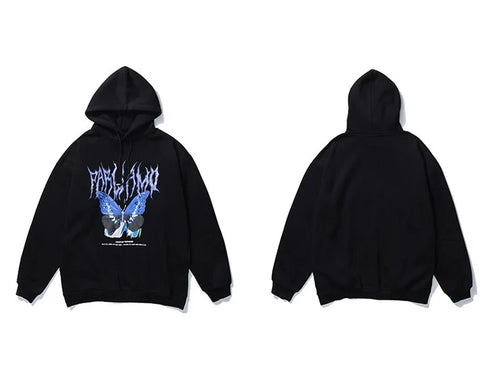Unisex Butterfly Print Hoodie