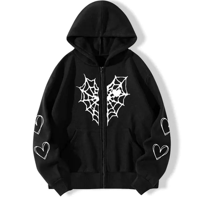 Y2K Rhinestone Zip-Up