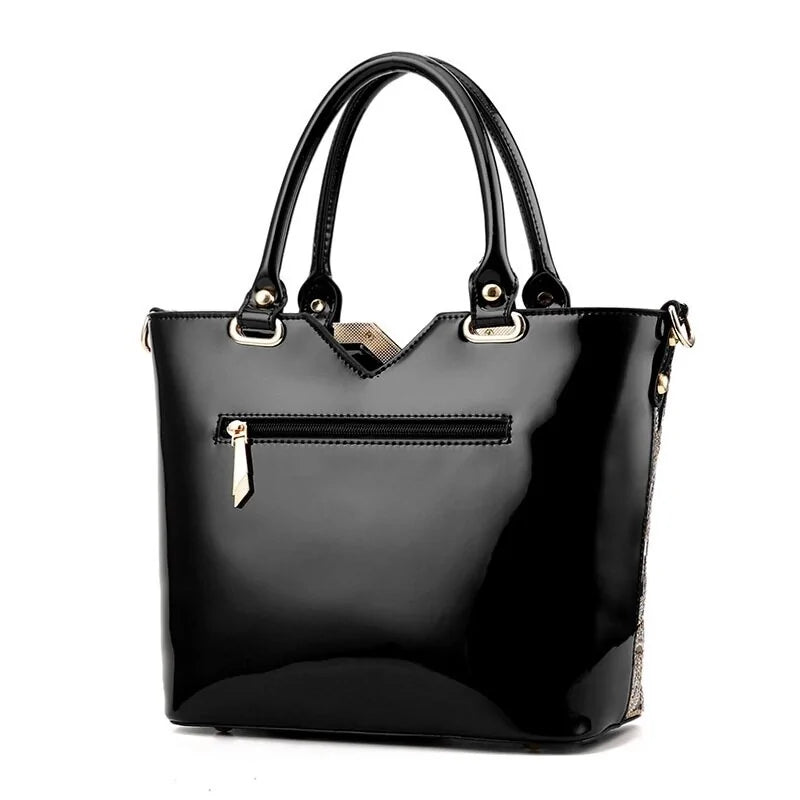 Luxury Sequin Embroidery Leather Handbag