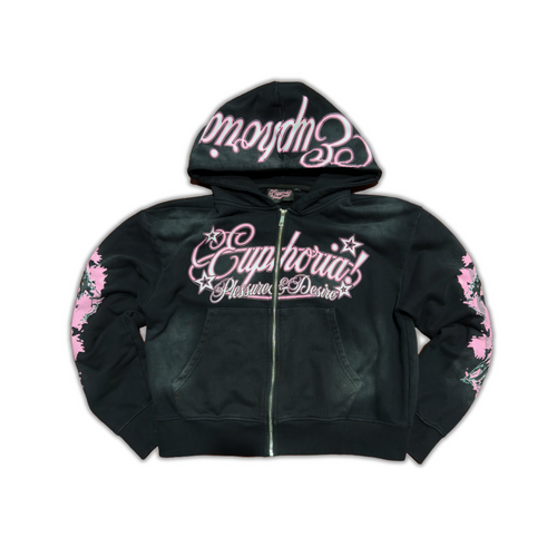 Pleasure & Desire Zip Up - Black