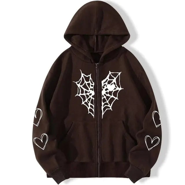 Y2K Rhinestone Zip-Up