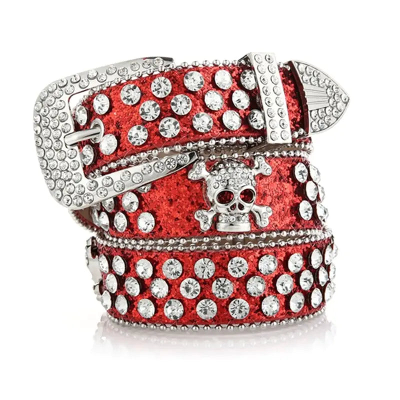 Skull Rhinestone BB-Belt