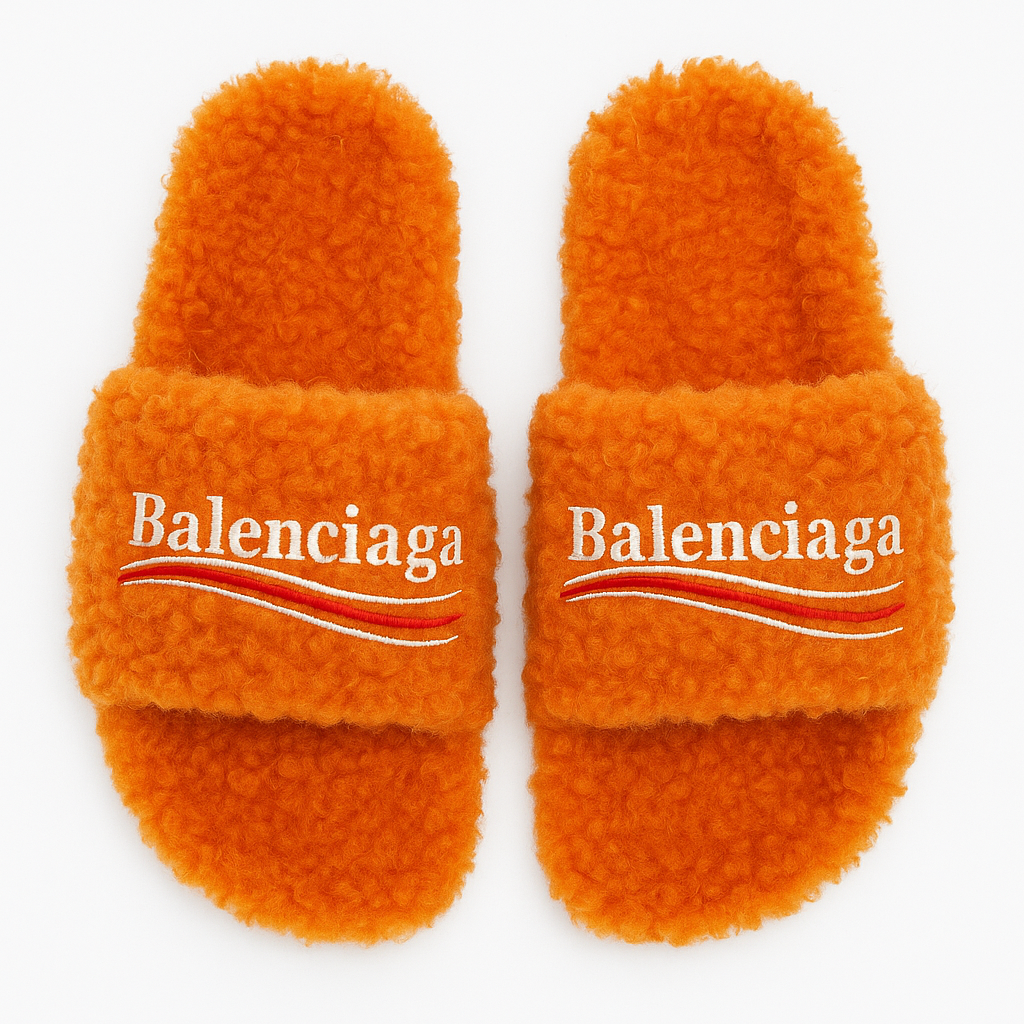 Balenciaga Fuzzy Slides