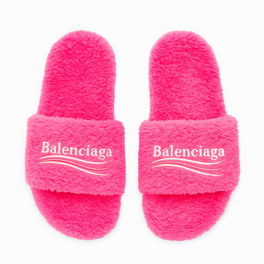 Balenciaga Fuzzy Slides
