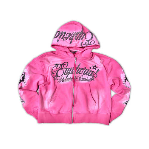 Pleasure & Desire Zip Up - Pink