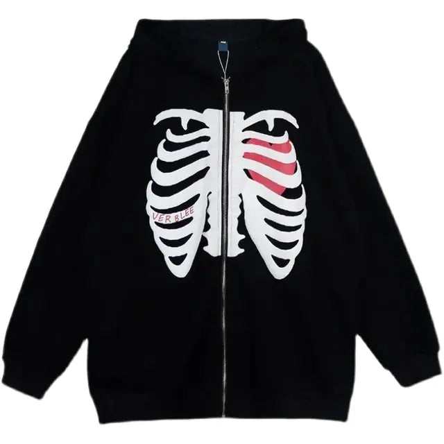 Y2K Rhinestone Zip-Up