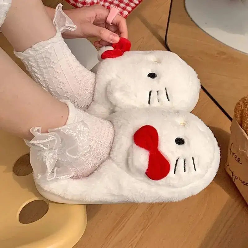 Hello Kitty Fluffy Slippers