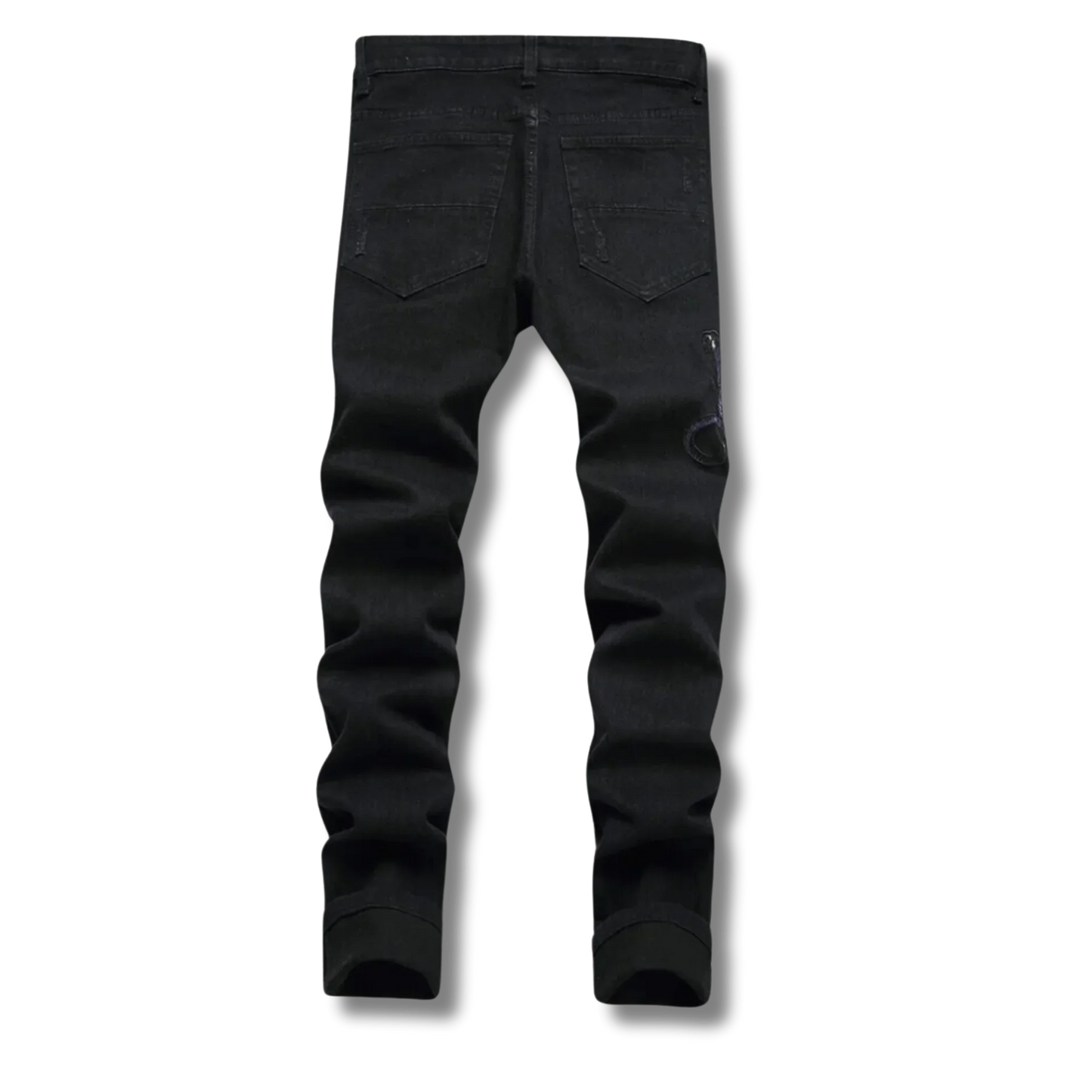 Solus LLC Black Python Jeans