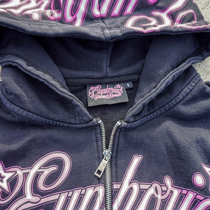 Pleasure & Desire Zip Up - Black