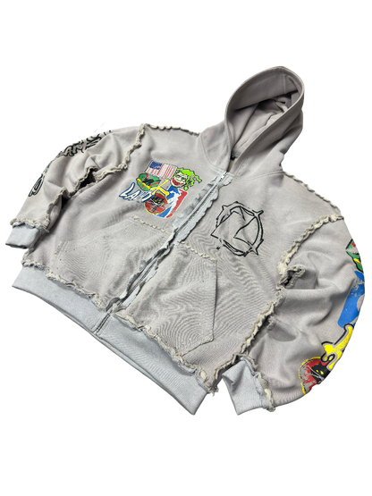 laud acid washed zip up