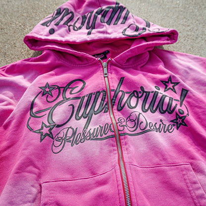 Pleasure & Desire Zip Up - Pink