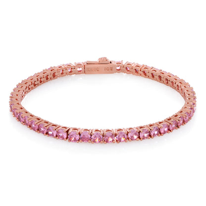Pink 4mm Tennis Bracelet
