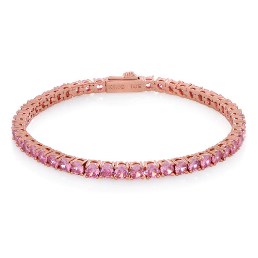 Pink 4mm Tennis Bracelet