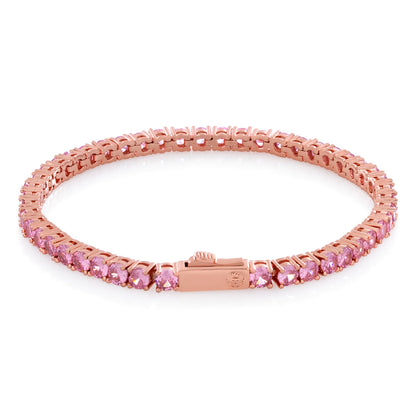 Pink 4mm Tennis Bracelet