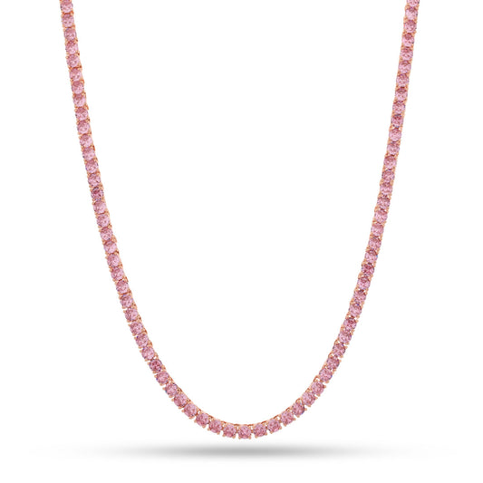 Pink 4mm Tennis Chain