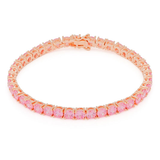 Pink 5mm  Tennis Bracelet