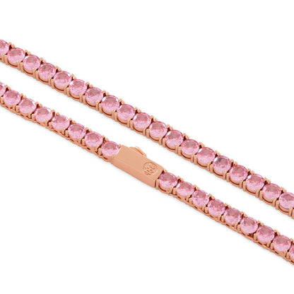 Pink 5mm Tennis Chain