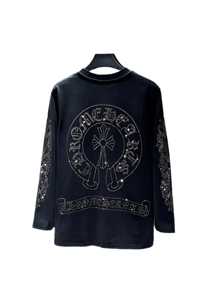 Chrome Hearts Rhinestone Long-Sleeve